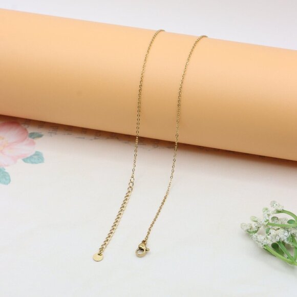 Yellow Gold Plated Pearl Drop Necklace with Crystal Charms, XPNL0361 - Picture 11 of 13